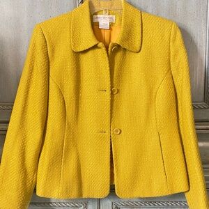 Jones New York Mustard Yellow Wool Jacket